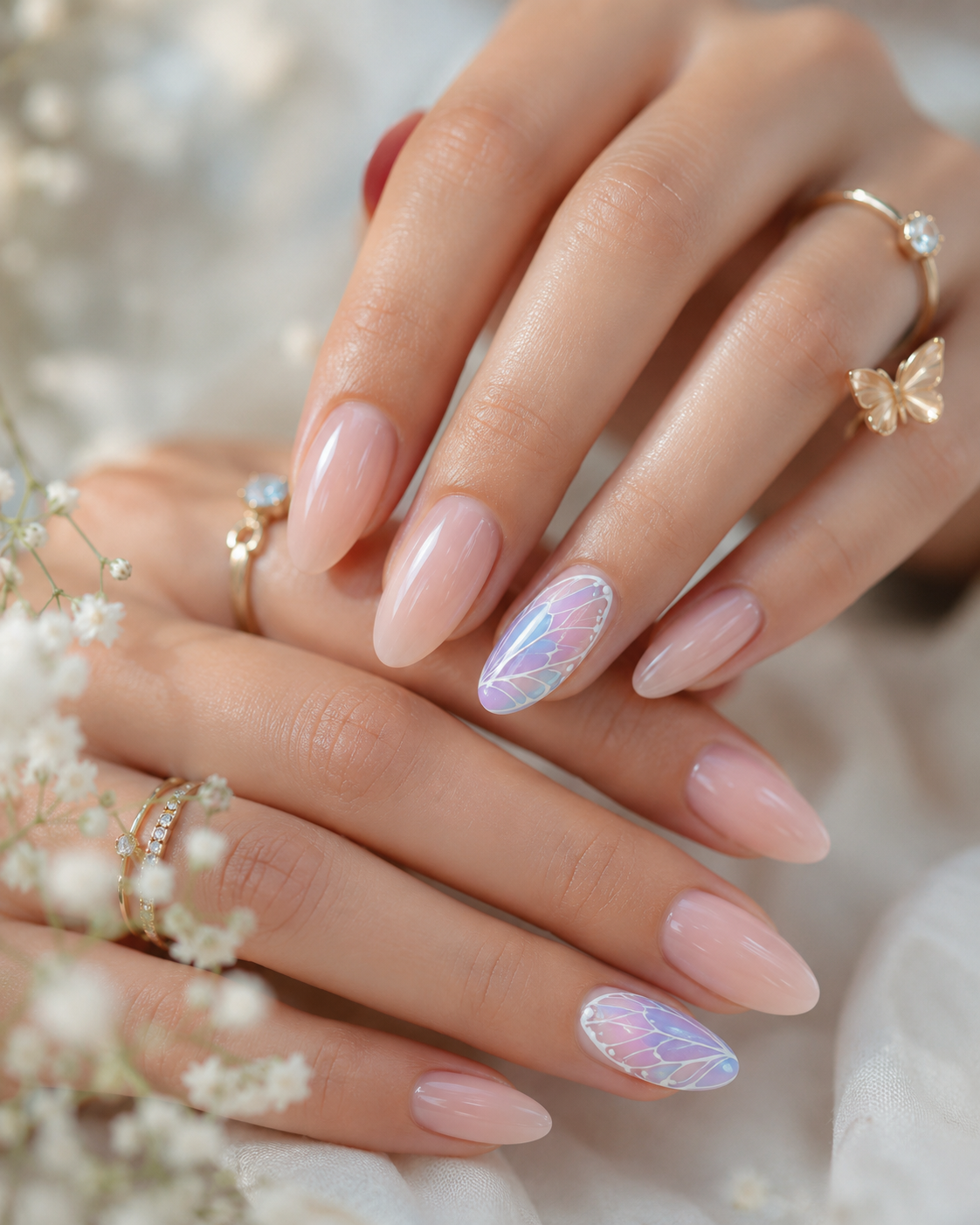 Butterfly Wing Detail Nails